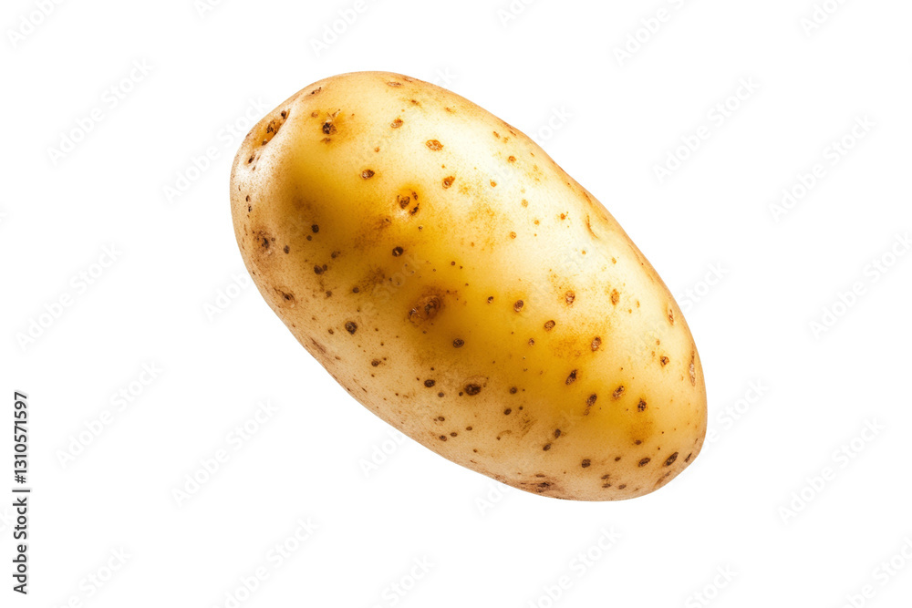 Large potato with many spots on it, isolated Large potato with many spots on it, isolated