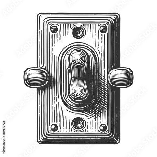 Double Toggle Switch vector illustration