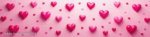 Pink hearts clip art repeating pattern, cute style, art, wallpaper, wedding