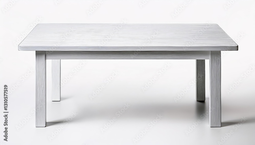 Stark White Table Isolated in Minimalist Setting, Showcasing Pure Elegance and Simplicity with Industrial Flair, Perfect for Modern Spaces or Artistic Compositions. Stark White Table Isolated in Minimalist Setting, Showcasing Pure Elegance and Simplicity with Industrial Flair, Perfect for Modern Spaces or Artistic Compositions.