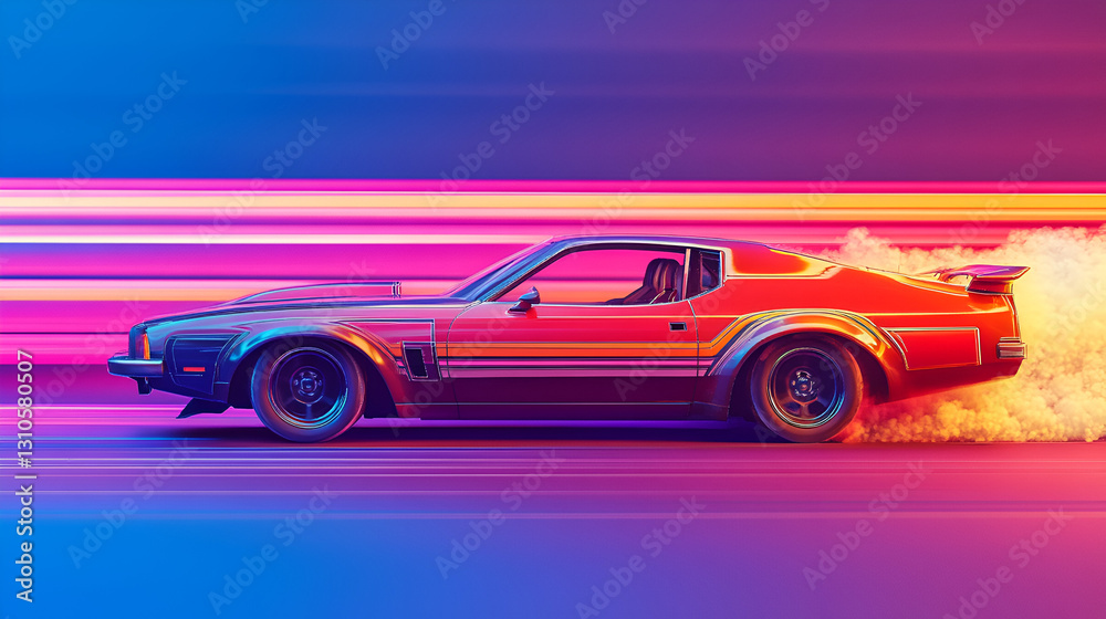 Obraz premium Car racing, moving car, speed, adrenaline