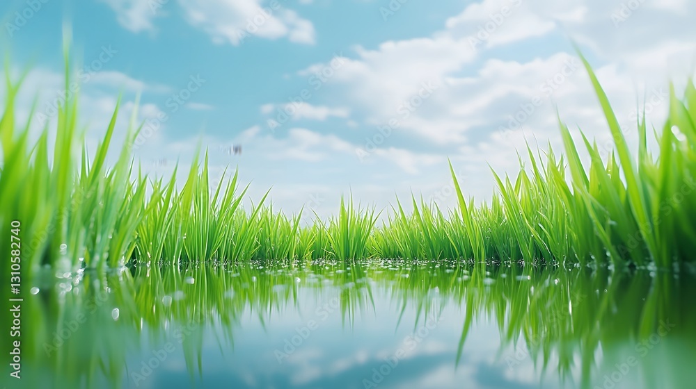 Obraz premium Fresh picture of green rice