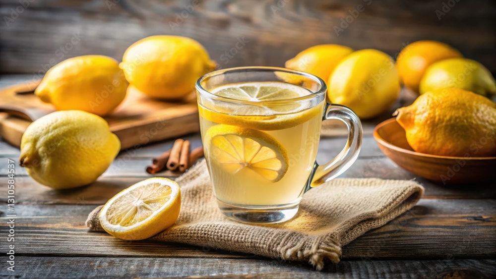 Warming drink with lemons during a cold , self care, fever, self care,fever, wellness Warming drink with lemons during a cold , self care, fever, self care,fever, wellness