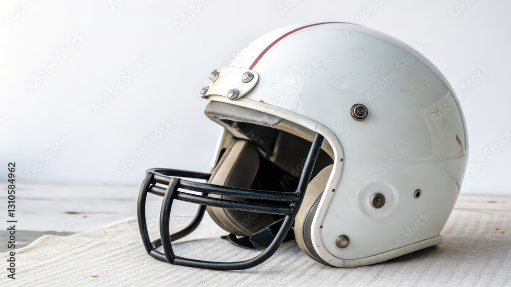 Fototapeta premium White Football Helmet on White Background