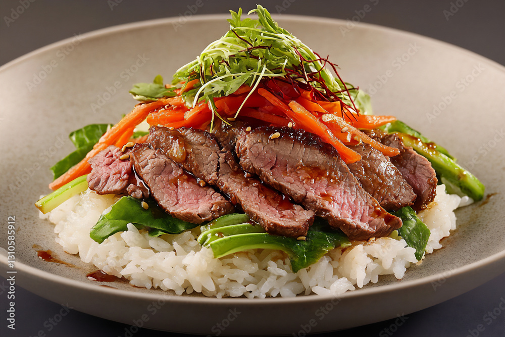 a simple and delicious-looking japanese-style beef dish with white rice, a simple and delicious-looking japanese-style beef dish with white rice,