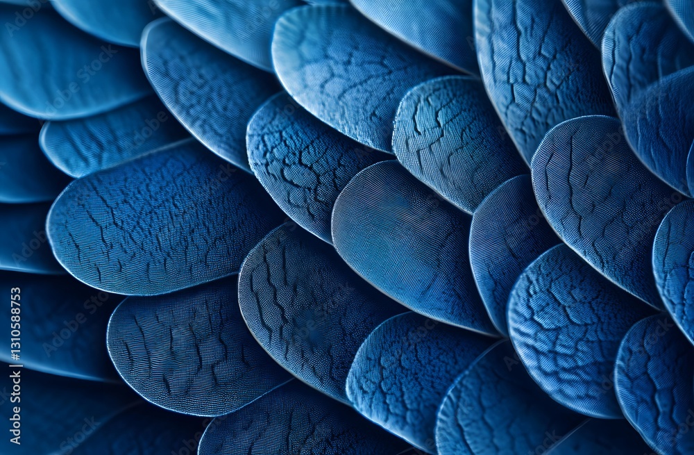 Obraz premium The cool texture of blue feathers