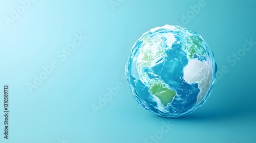Model display of blue earth