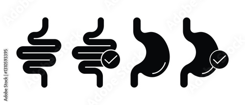 Stomach icon set