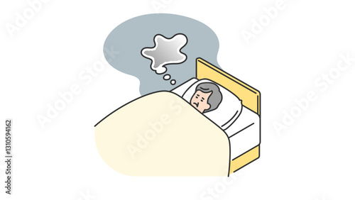 睡眠：なかなか眠れないシニア男性