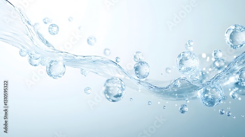 water wave flow bubbles