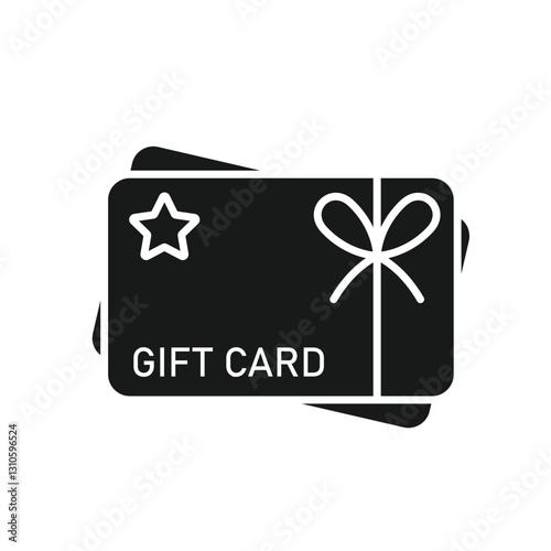 gift card line icon black