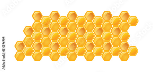 bee honeycomb flat vector design