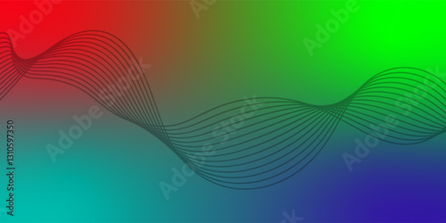 Smooth and blurry colorful gradient mesh background.