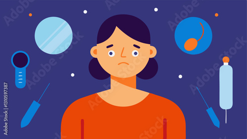 Surgical Tools An illustration of a person looking at themselves with extreme dissatisfaction while surgical tools like a scalpel and mirror float around them indicating their