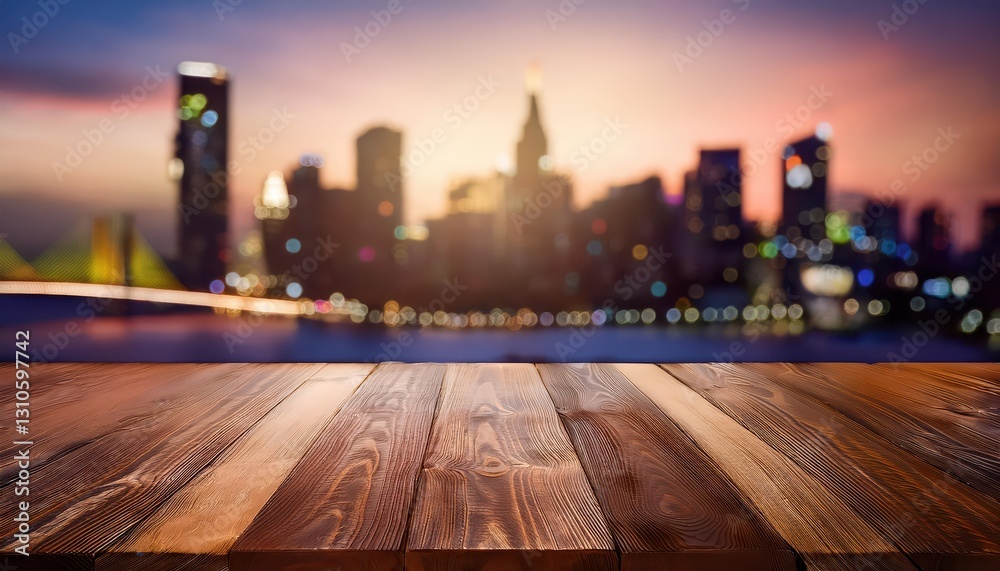 Rustic Tableau A Serene Blur of Urban Skyline Overlaid on a Solid Wooden Surface, Embracing Tranquility and Elegance in an Abstract Symphony Rustic Tableau A Serene Blur of Urban Skyline Overlaid on a Solid Wooden Surface, Embracing Tranquility and Elegance in an Abstract Symphony