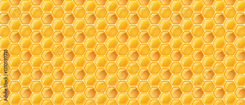 bee honeycomb flat design background