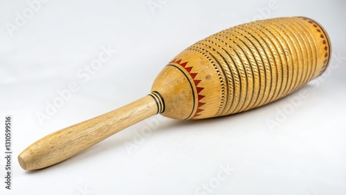 Wooden Percussion Instrument on White Background photo