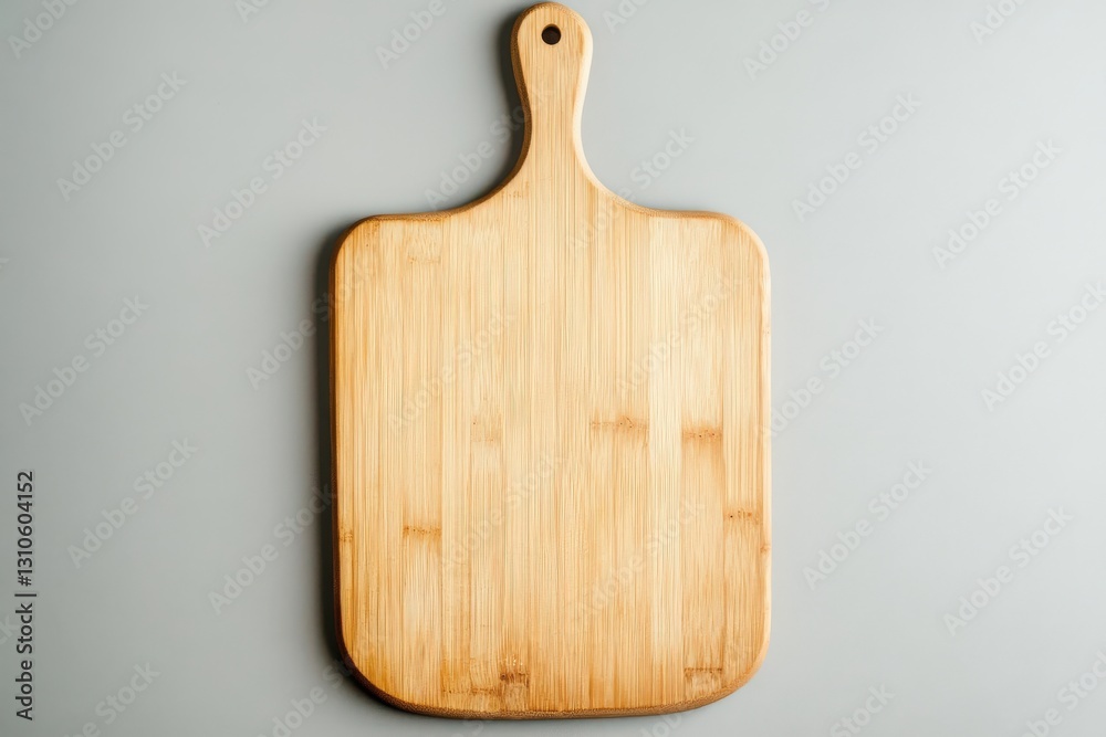 Fototapeta premium Bamboo Cutting Board for Grey Background.