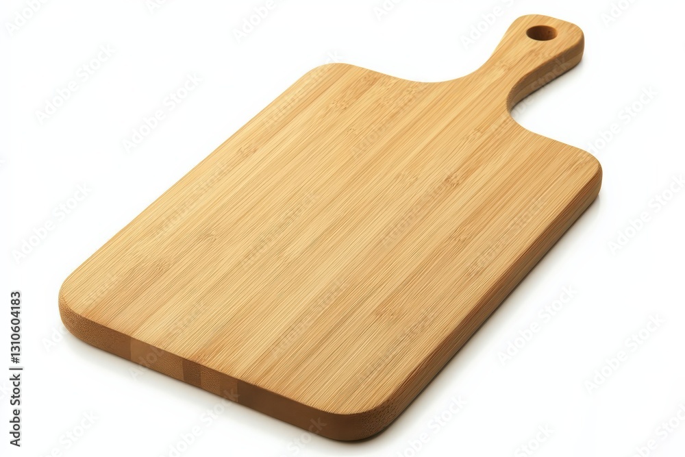 Fototapeta premium Bamboo Cutting Board for Isolated White Background.