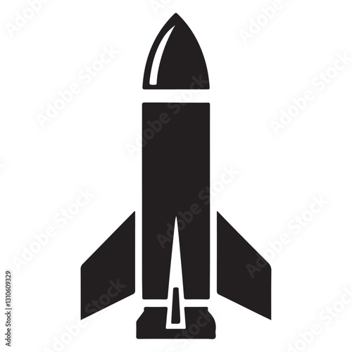 Simple Silhouette Design of an Upright Positioned Space Rocket