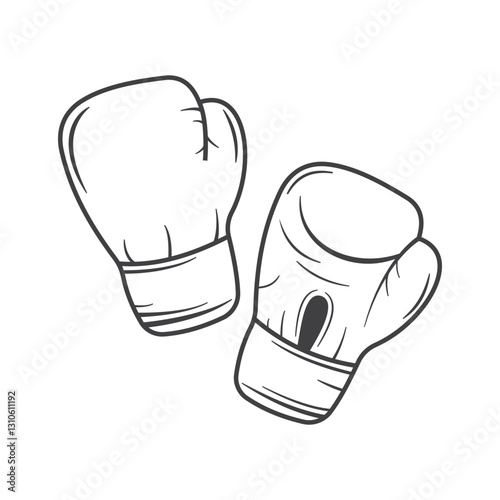 Sketch of boxing gloves