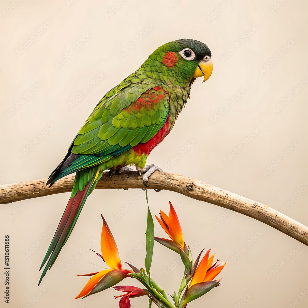 Fototapeta premium parrot on a branch