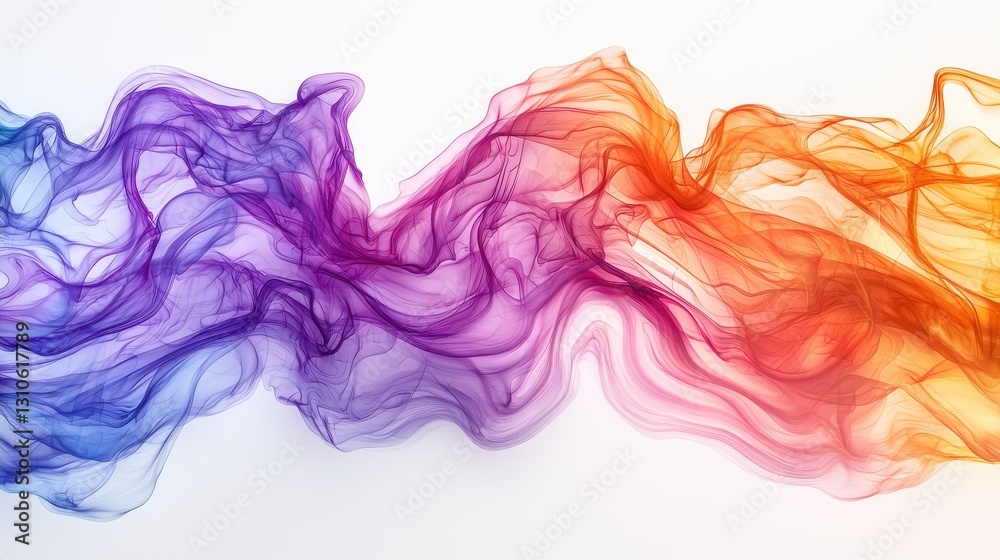 Abstract Flowing Colors on White Background (2) Abstract Flowing Colors on White Background (2)