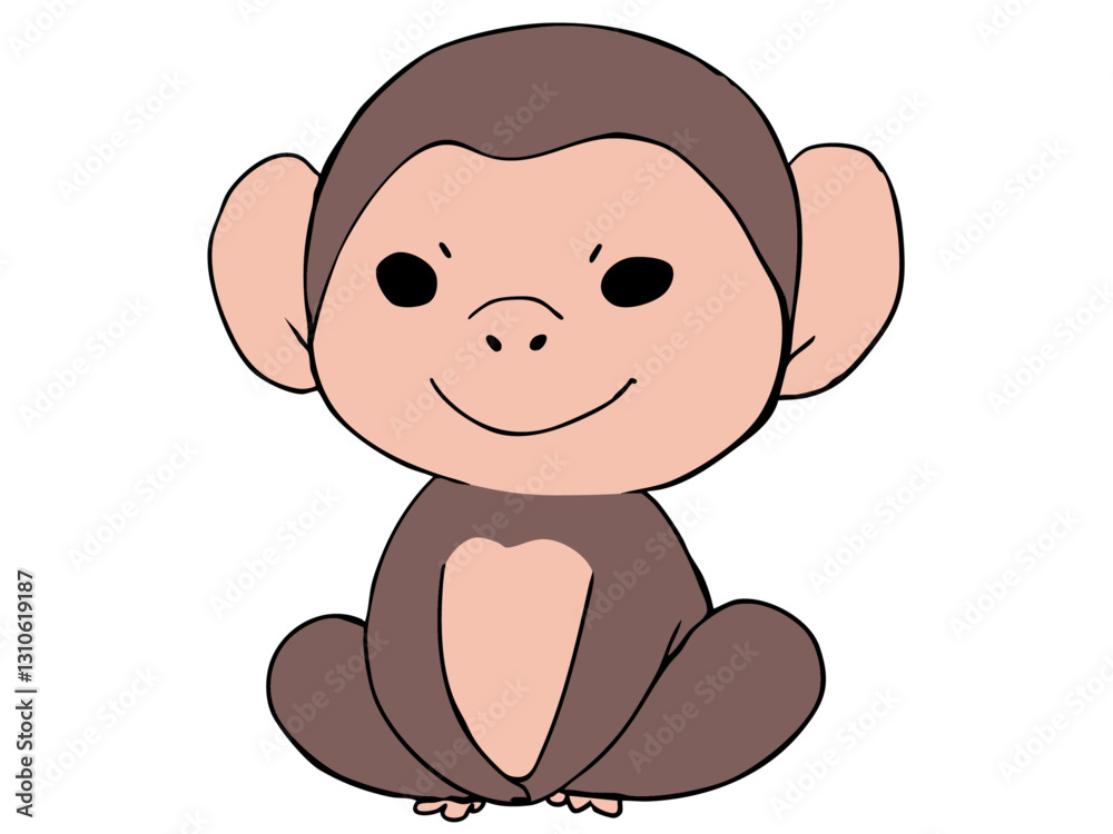 Obraz premium まるっこい チンパンジー