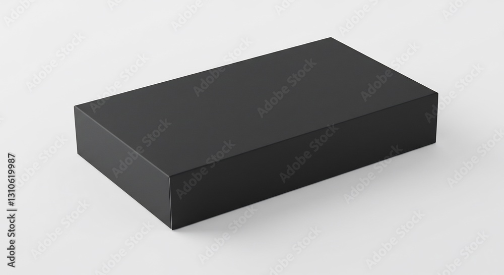 Sleek black box subtly lit minimal design. AI Generated Sleek black box subtly lit minimal design. AI Generated