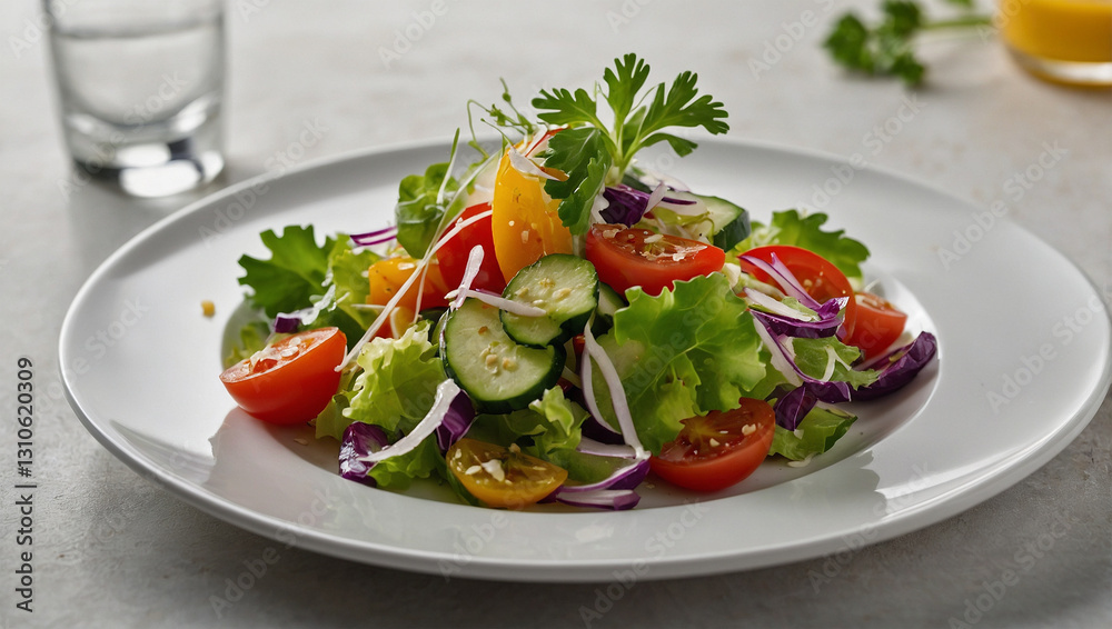image of delicious vegetable salad served ready to eat image of delicious vegetable salad served ready to eat