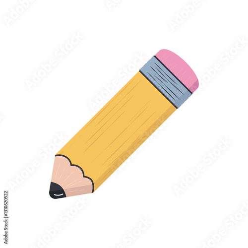 pencil hand-drawn flat vector design