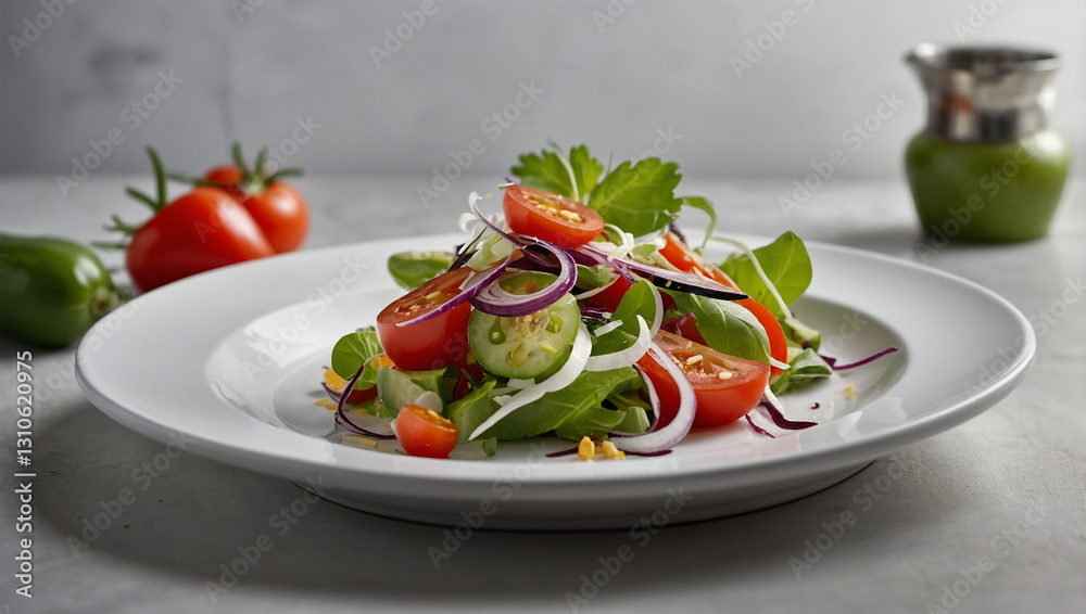 image of delicious vegetable salad served ready to eat image of delicious vegetable salad served ready to eat
