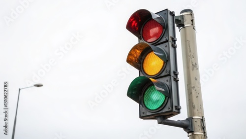 Traffic Light on White Background