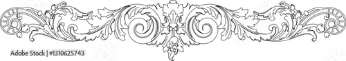 sketch vector illustration silhouette design pattern decoration carving ornament decoration floral classic vintage ethnic traditional