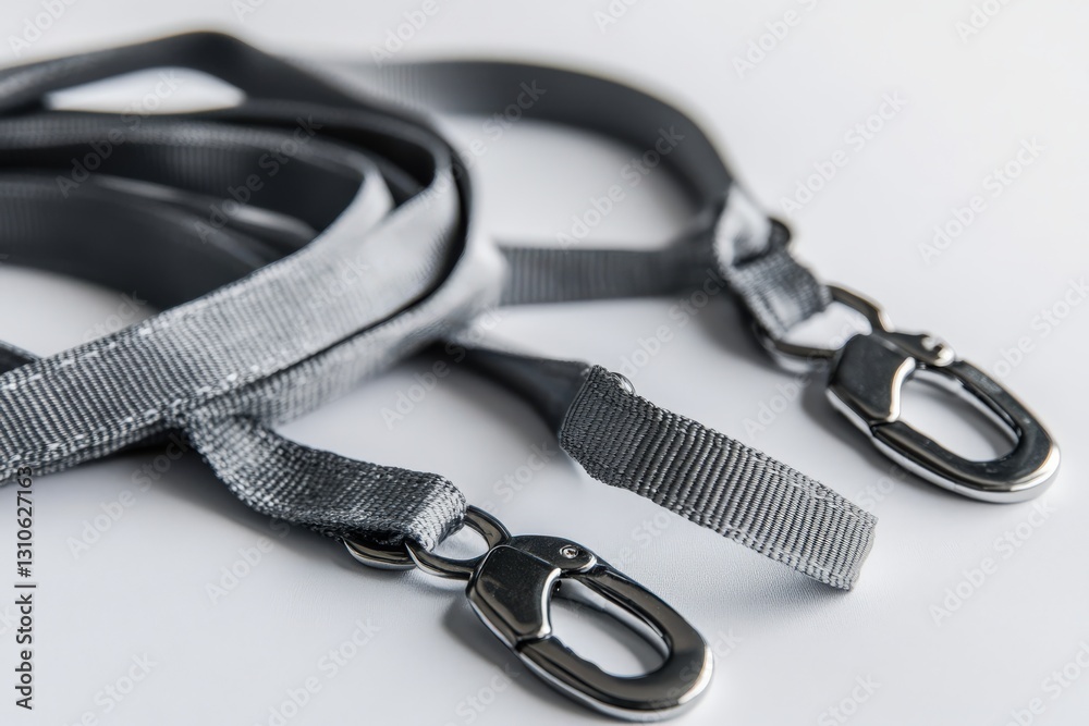 Fototapeta premium Grey Leashes Studio Shot: Pet Accessories.