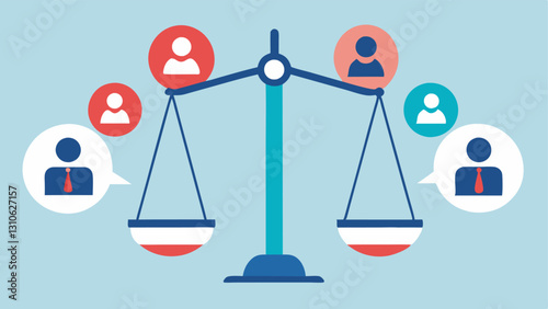 These descriptions can be used to create impactful s that highlight the dynamic between social media public opinion and the concept of justice.