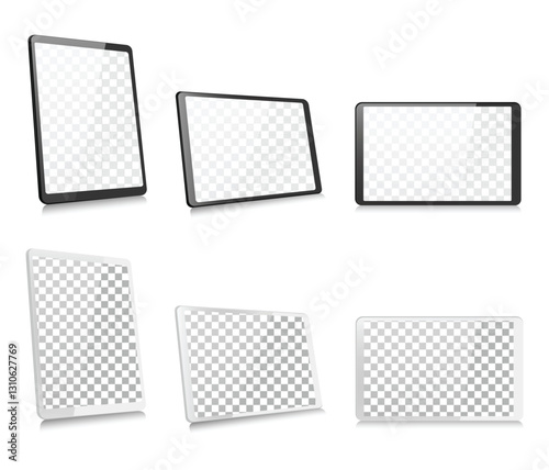 tablet device empty space template flat design