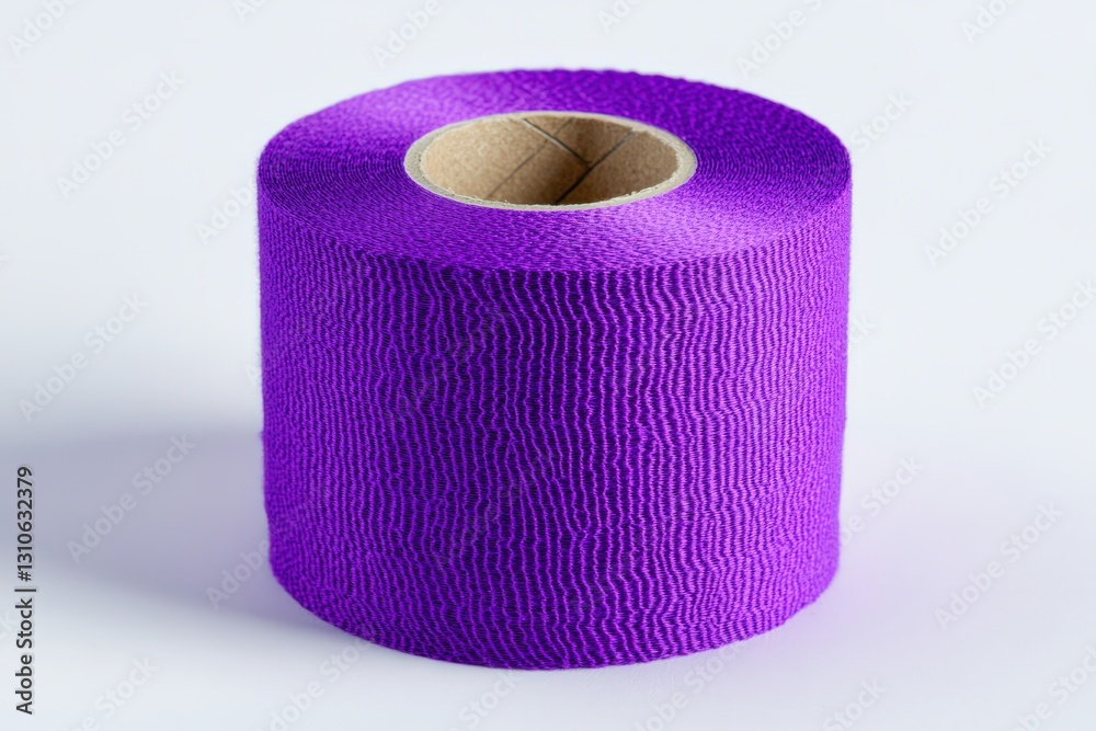 Purple Fabric Roll Studio Shot. Purple Fabric Roll Studio Shot.