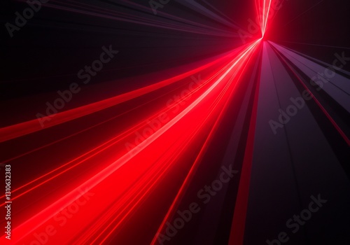 Abstract Red Light Streaks Dynamic Composition. AI Generated