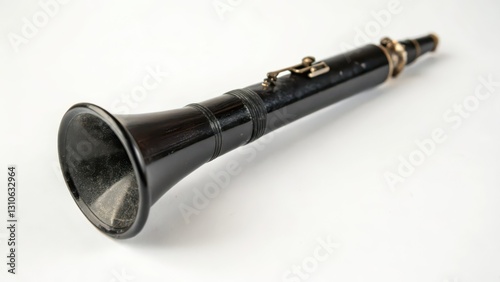 Black Musical Instrument on White Background photo