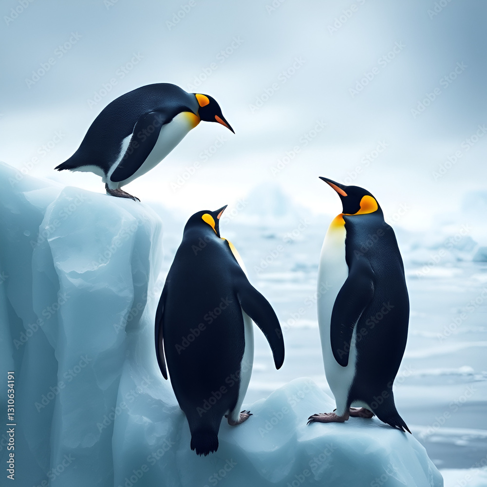 Obraz premium penguin on the ice