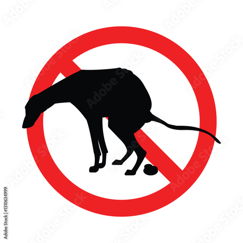 dog no pooping sign