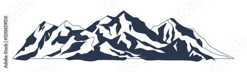 Alaska mount range silhouette