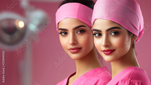 Doctor Couple Performing Surgery in an Operation Theater photo