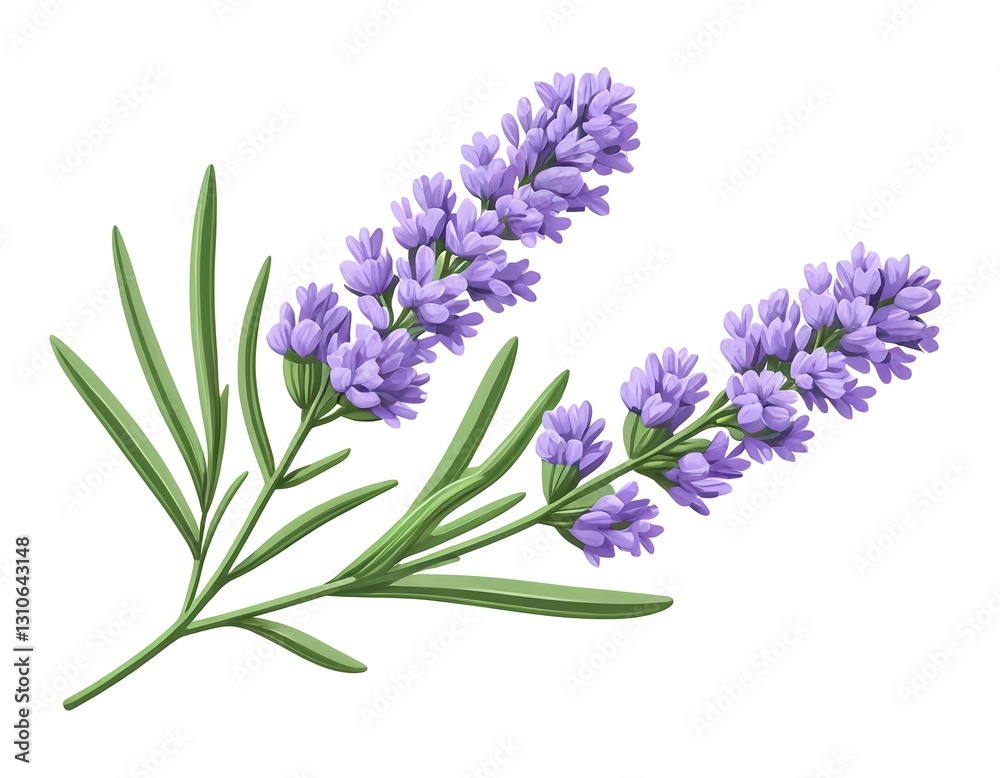 Fototapeta premium Two Sprigs of Lavender