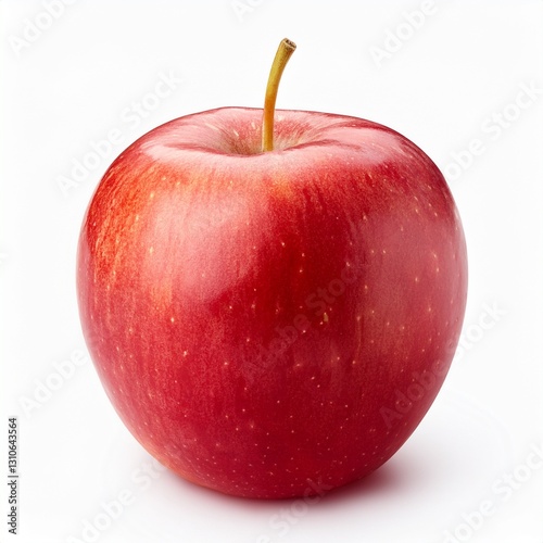 Ripe Red Apple with Stem