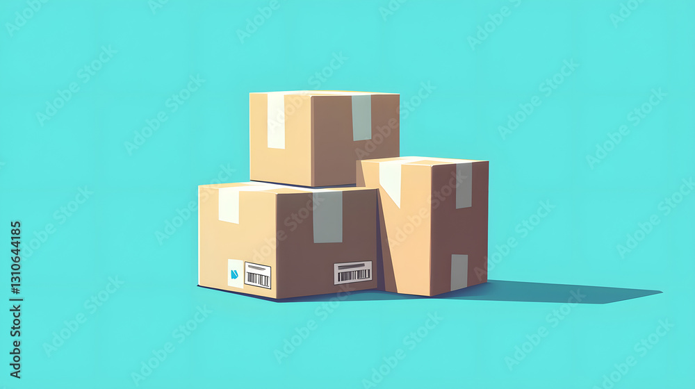Obraz premium Delivery Confirmation Package Flat illustration
