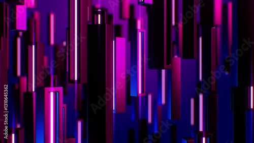 Visual neon lights background loop, Also good background for scene and titles, logos.