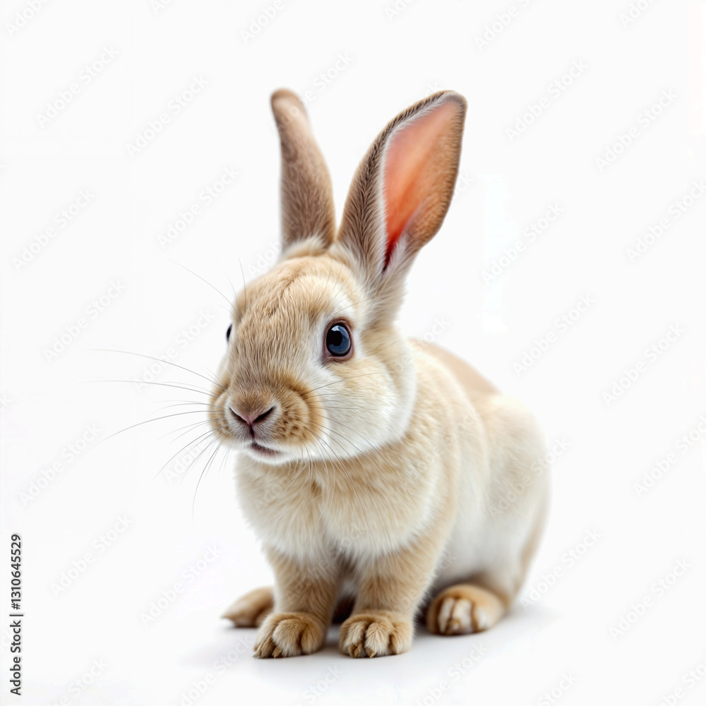 Adorable White Rabbit on White Adorable White Rabbit on White