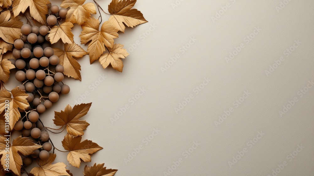 Fototapeta premium Lush Grapes Hanging from Vibrant Green Vine Under Bright Sunlight Glow